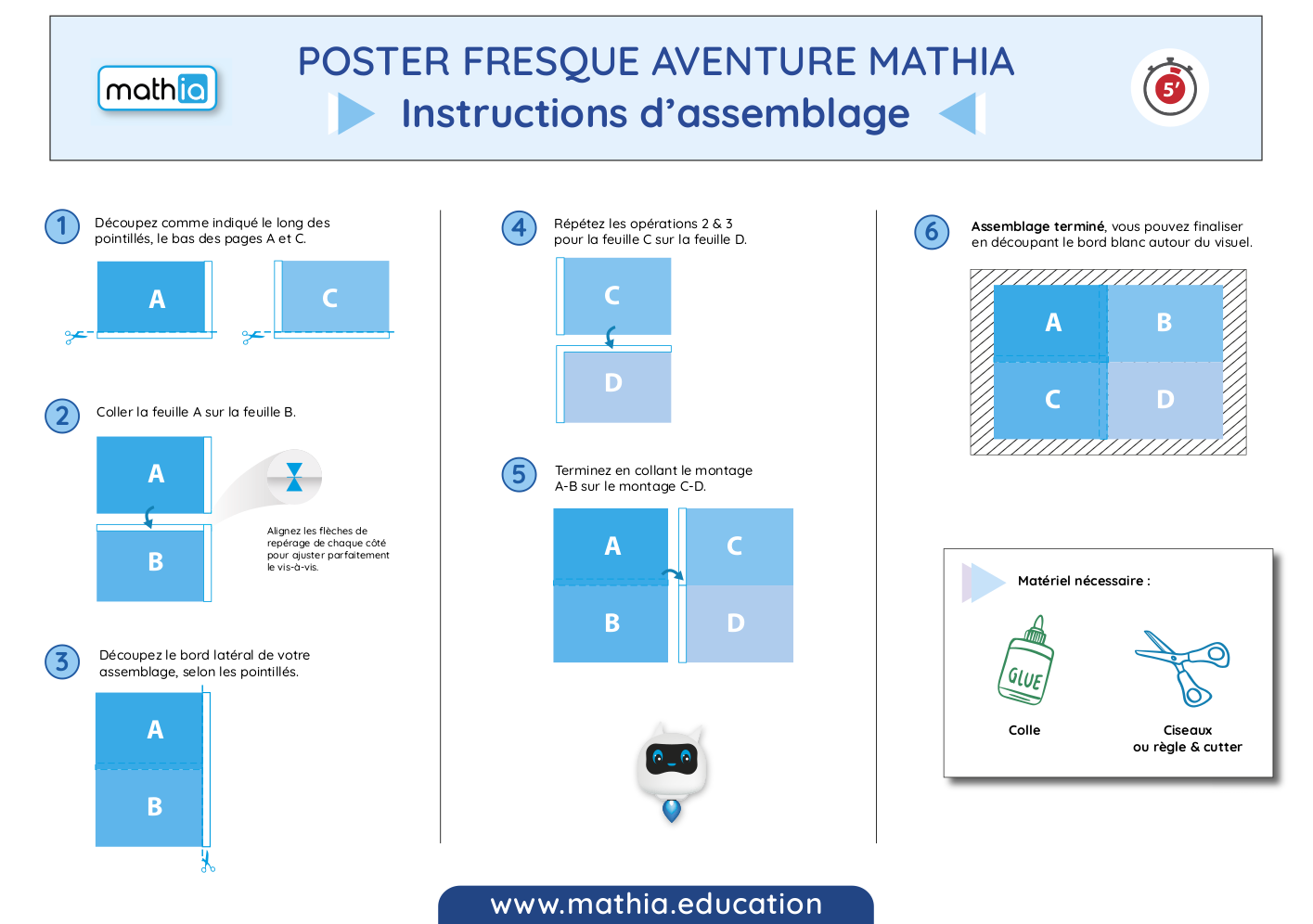 Instructions d'assemblage du poster Mathia